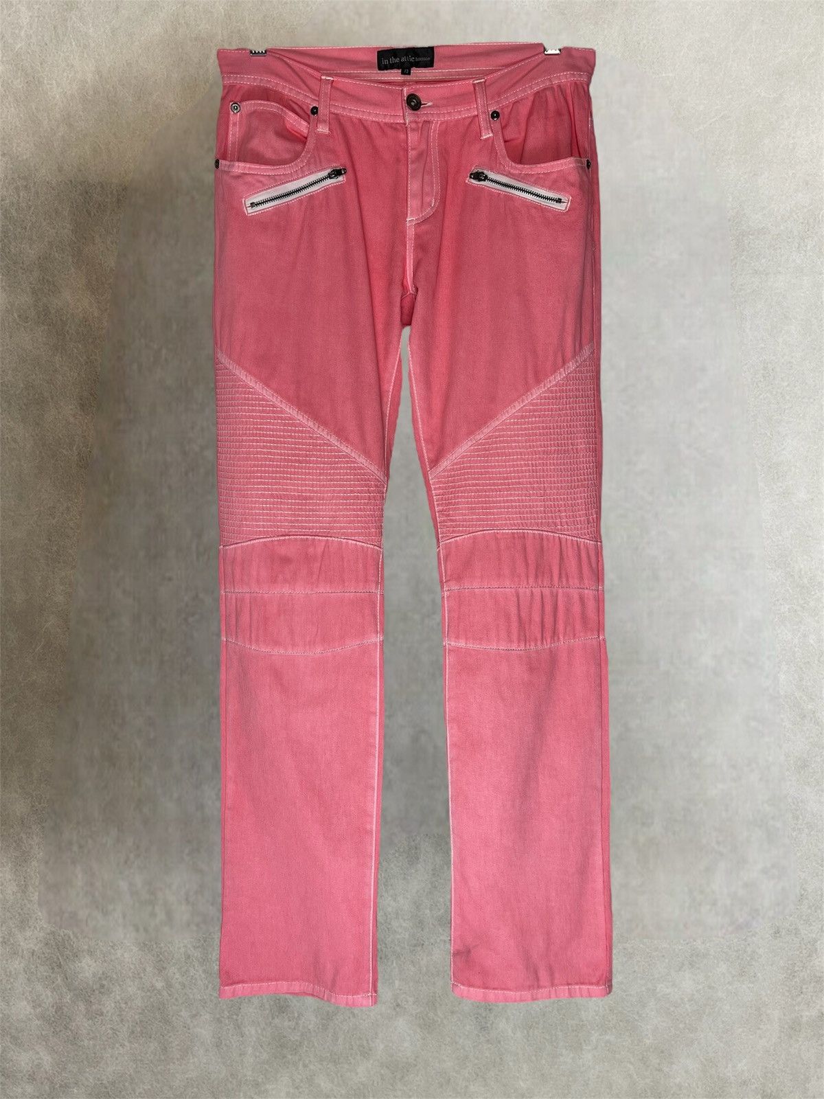 In The Attic In the attic fuchsia pink biker pants Size US 31 - 1 Thumbnail