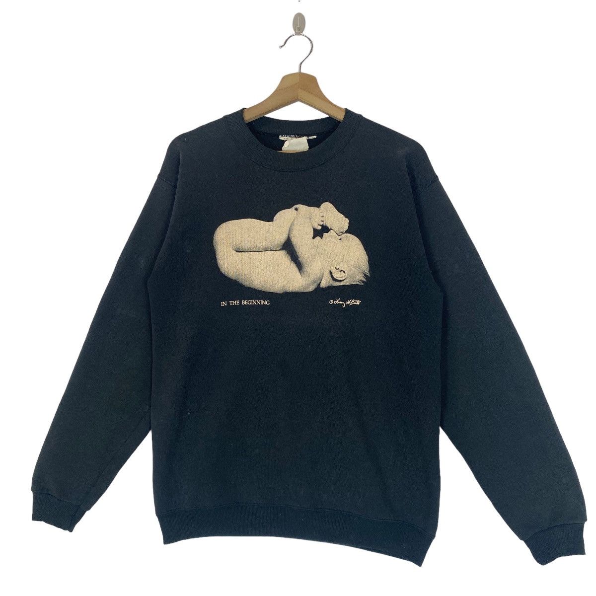 Vintage Vintage graphic baby in the beginning sweatshirt Size US S / EU 44-46 / 1 - 3 Thumbnail