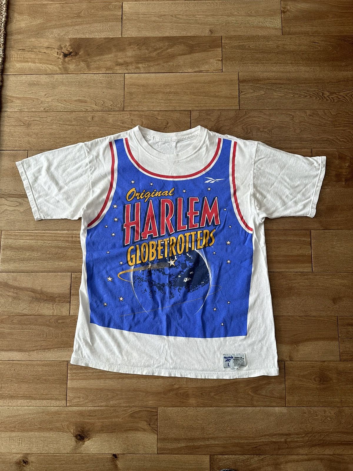 Harlem Globetrotters × Reebok × Vintage Vintage Reebok harlem globetrotters t shirt Size US L / EU 52-54 / 3 - 1 Thumbnail