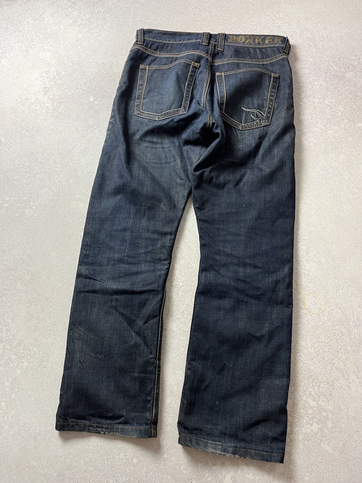 THE ROKKER COMPANY Rokker Company Selvedge Raw Denim Motorcycle Jeans Size US 32 / EU 48 - 1 Thumbnail