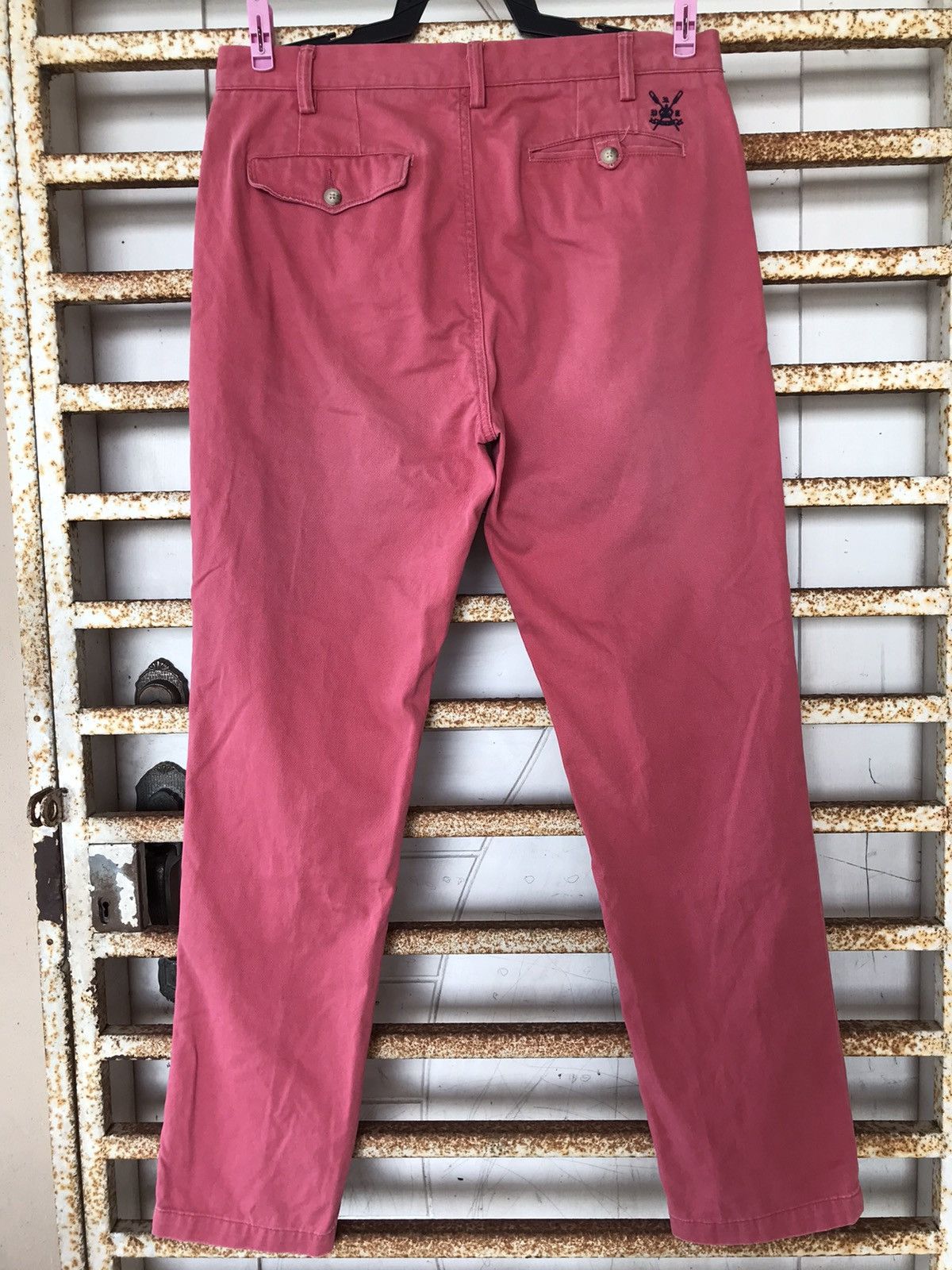 Polo Ralph Lauren × Ralph Lauren × Vintage Polo Ralph Lauren Khakis Pants Slim Fit Pink Size US 33 - 1 Thumbnail