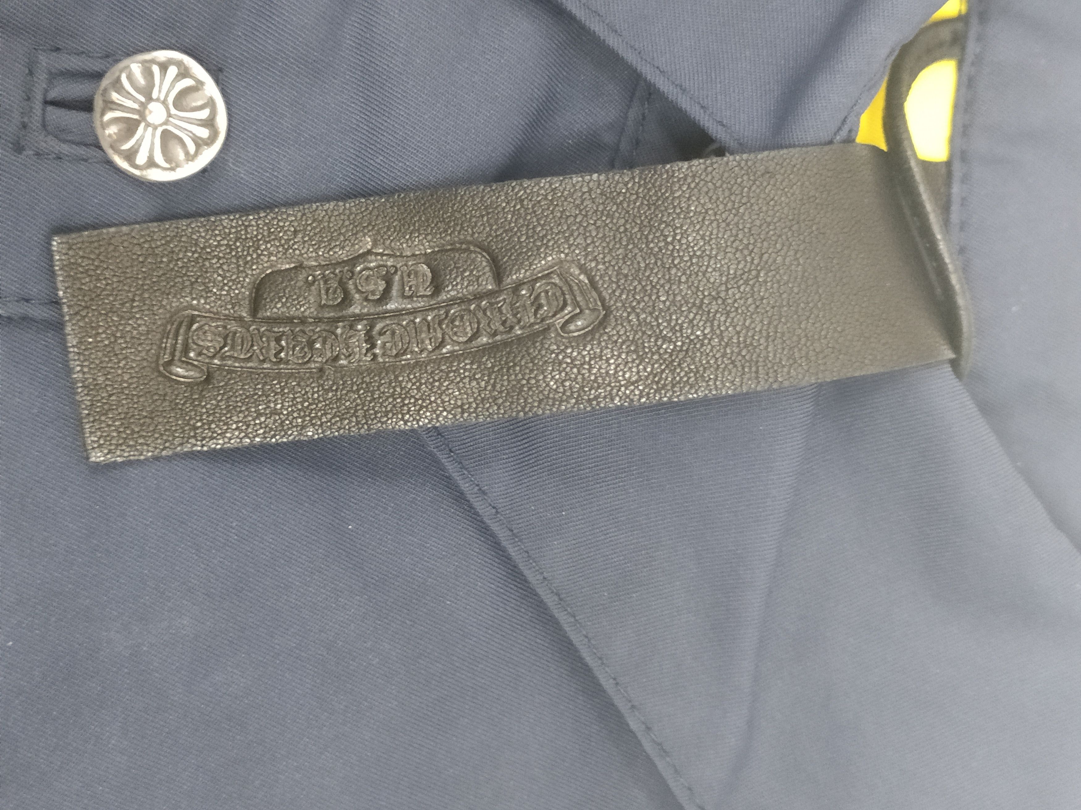 Chrome Hearts Chrome Hearts Yellow Patch Nylon Navy Short Sleeve Shirt Size XS / US 0-2 / IT 36-38 - 3 Thumbnail