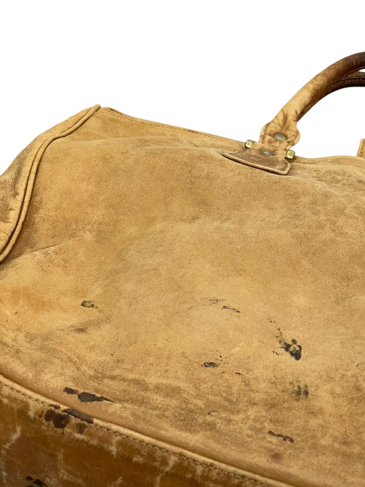 Genuine Leather Full Leather Patina Unknown Japan Vtg 80s Duffle Bag 1🟩6 Size ONE SIZE - 19 Thumbnail