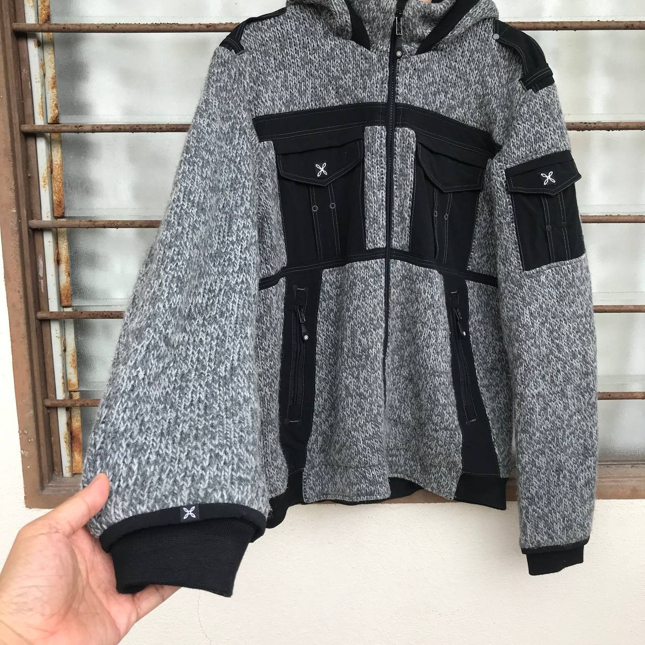 Arc'teryx × Japanese Brand × Patagonia MONTURA REMIX BIKER KNIT JACKET OUTDOOR JUMPER HOODIE Size US L / EU 52-54 / 3 - 14 Thumbnail