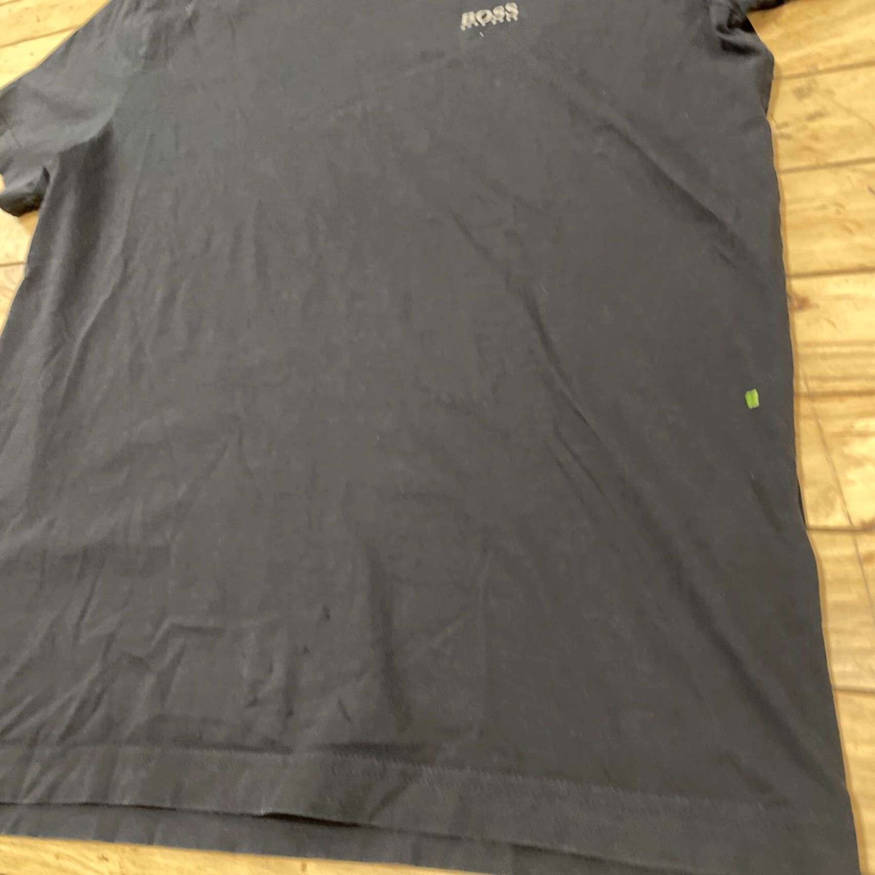 Hugo Boss HUGO BOSS T Shirt Men S Black Grunge Holes White Logo Rocker Biker Gym Tee 36" Size US S / EU 44-46 / 1 - 5 Thumbnail