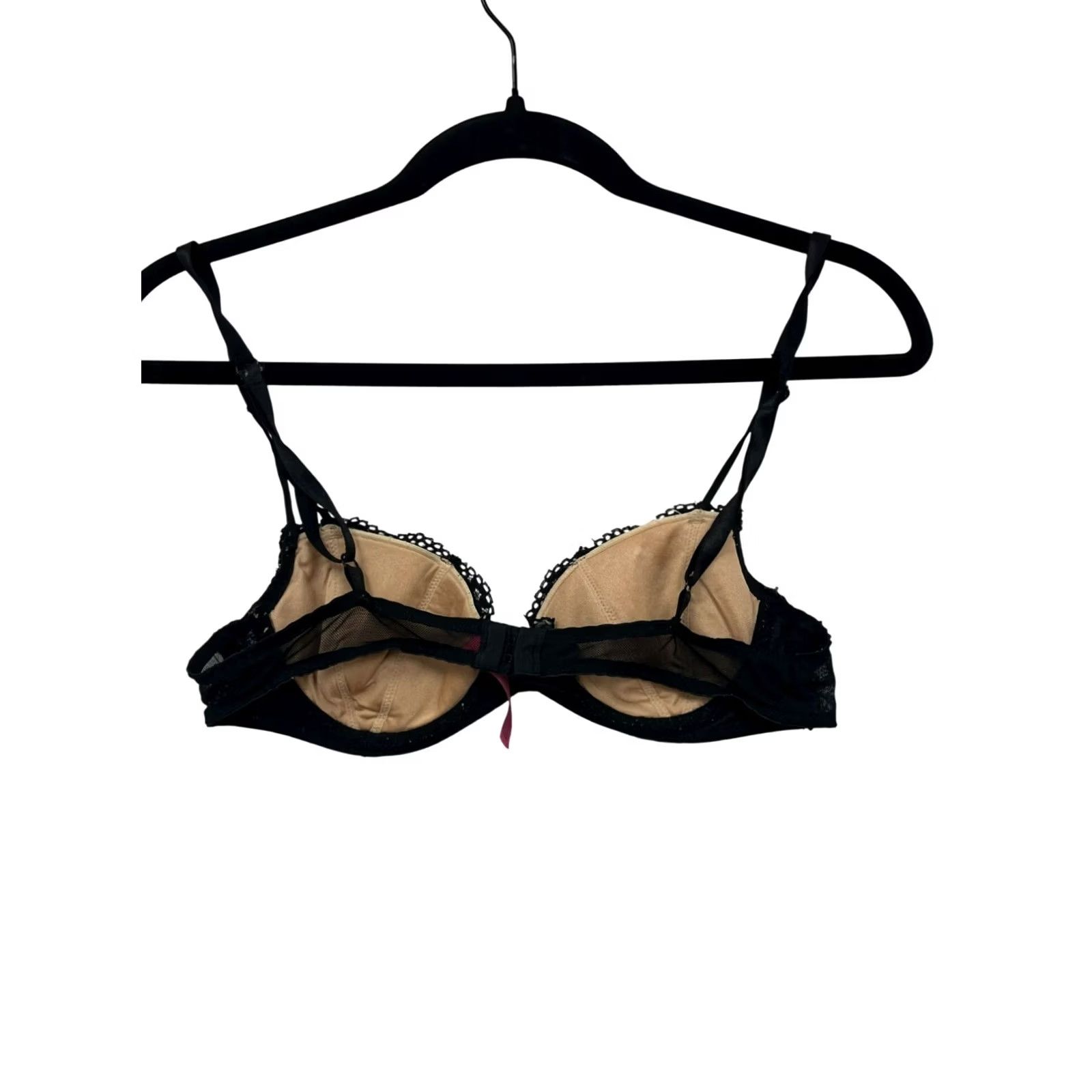 Betsey Johnson VINTAGE Betsey Johnson Black Lace Underwire Bra 34A Womens Bralette Size 34A Mens? Size ONE SIZE - 2 Thumbnail
