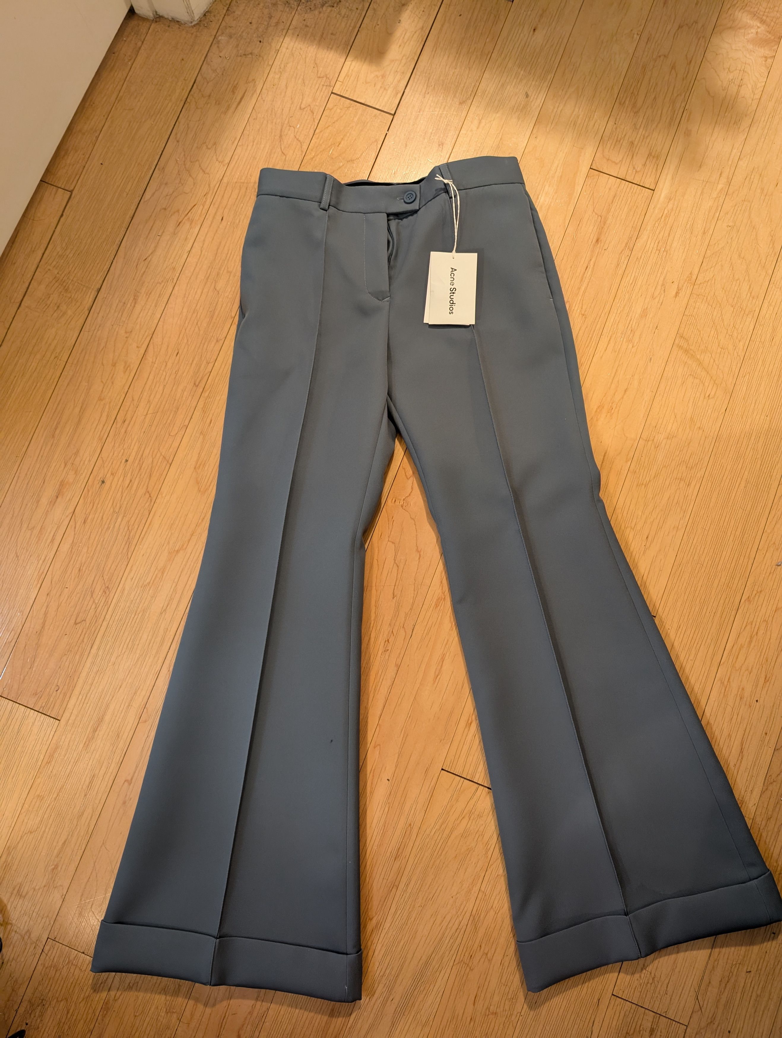Acne Studios Acne Studios NWT Blue Low-rise wide-leg Pants Flares Size 28" / US 6 / IT 42 - 1 Thumbnail