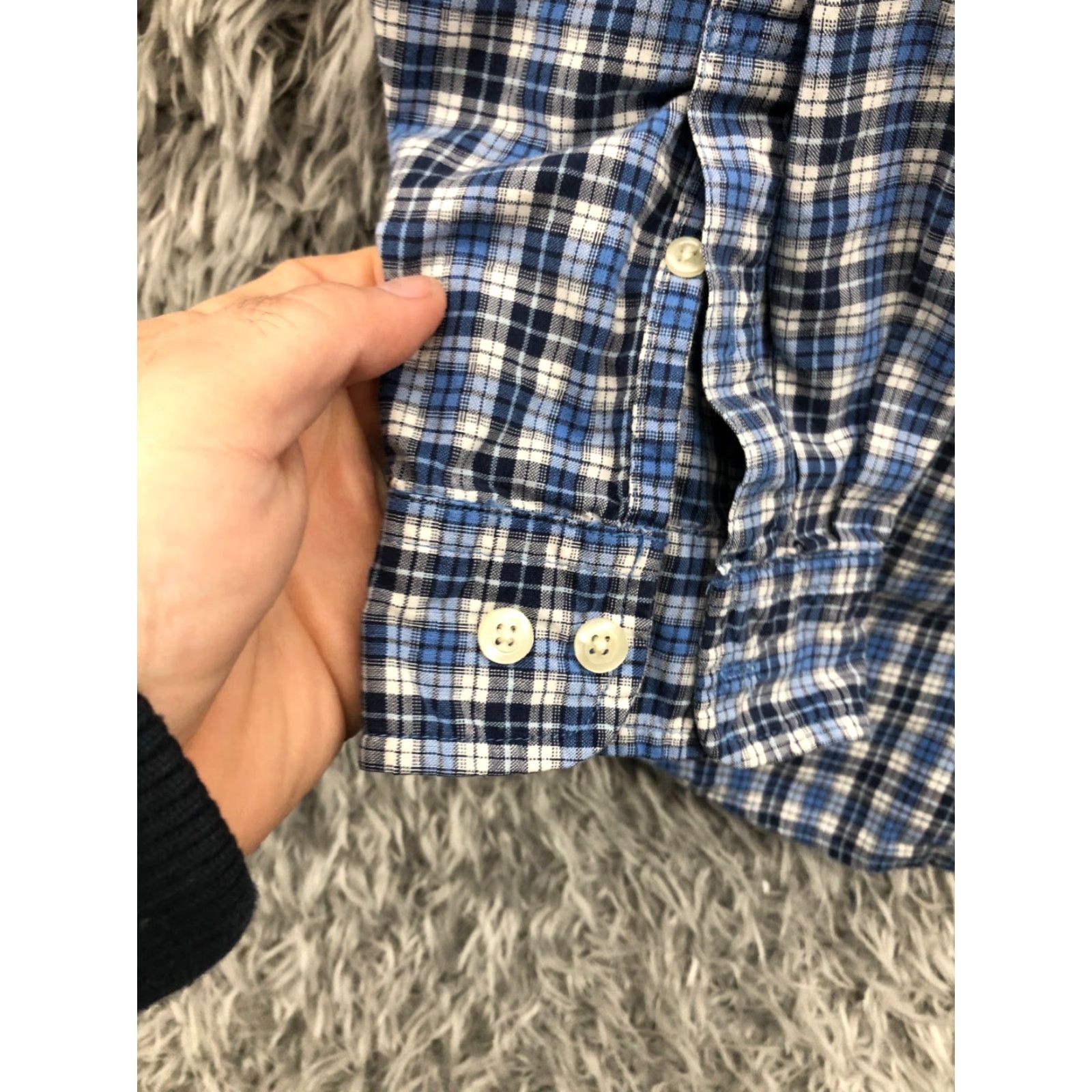 Vintage Sonoma Oxford Shirt XL Mens Long Sleeve Button Down Blue Plaid Shirt Size US XL / EU 56 / 4 - 2 Thumbnail