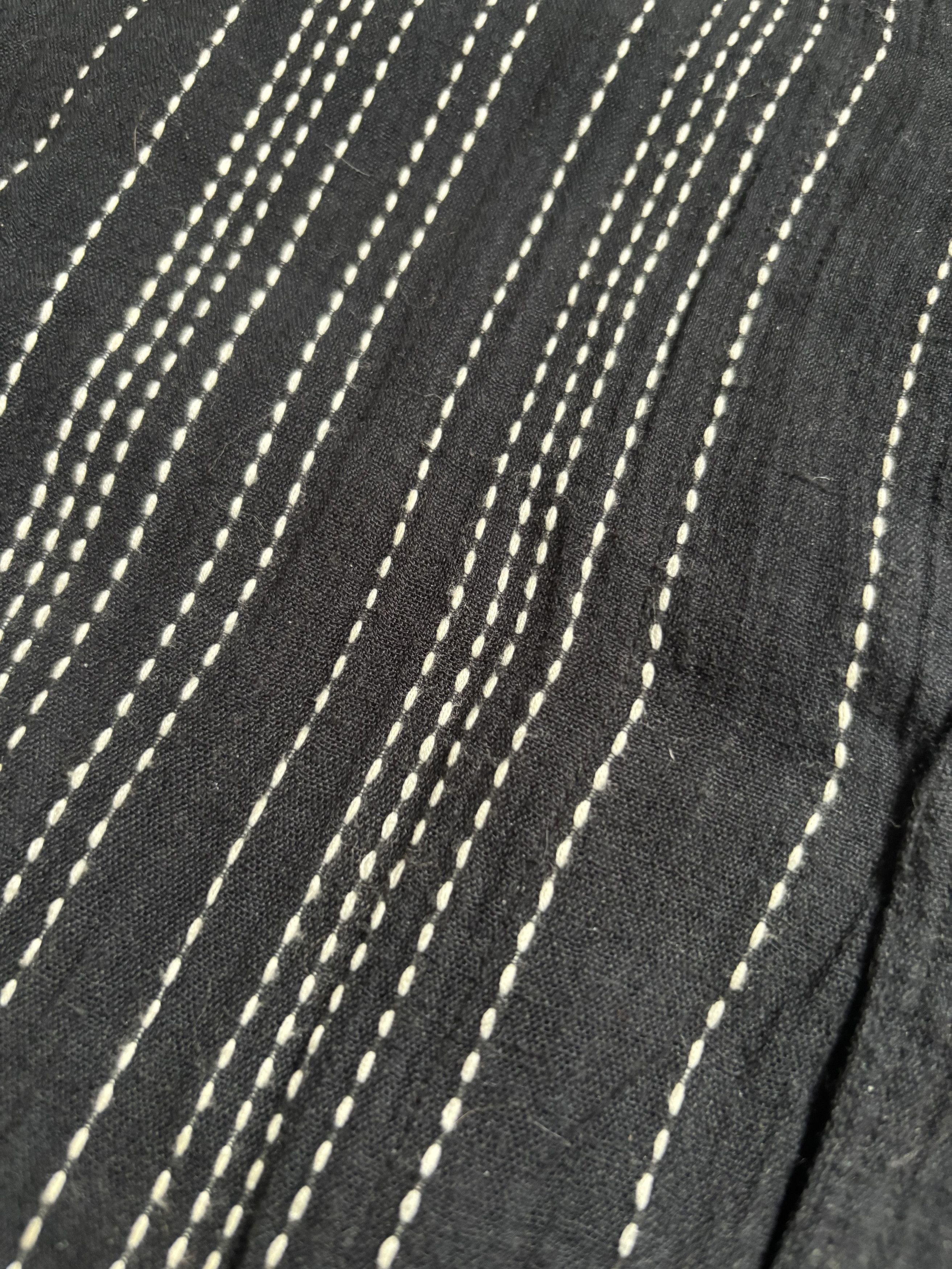 Kardo Kantha Striped Black Short Sleeve Button Down Shirt Size US XL / EU 56 / 4 - 3 Thumbnail