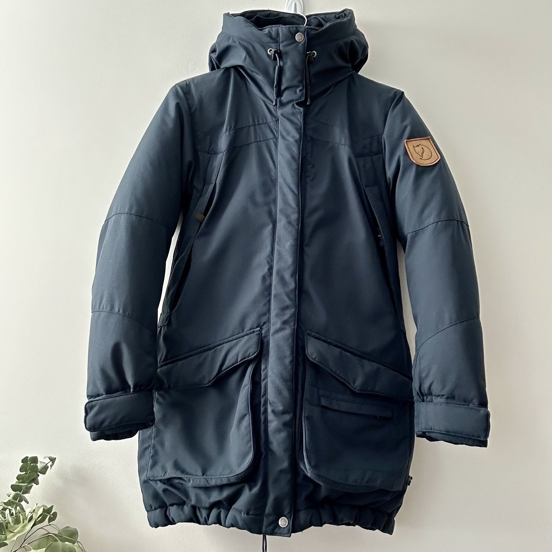 image of Fjallraven Kyla Down Parka Winter Coat In Blue Size Xs, Women's