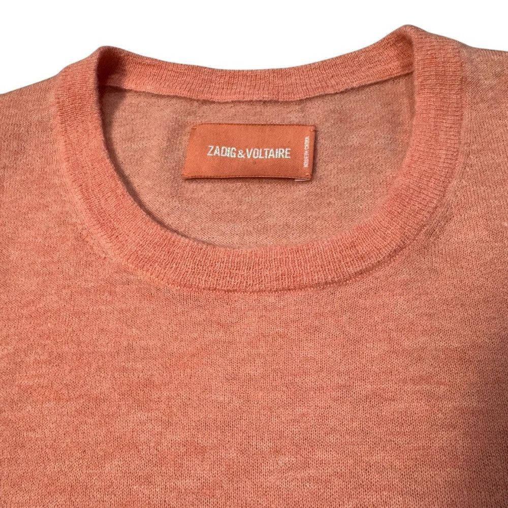 Zadig & Voltaire NWT New $348 Zadig & Voltaire Ida Cashmere Coral Sweater Si Size L / US 10 / IT 46 - 6 Thumbnail