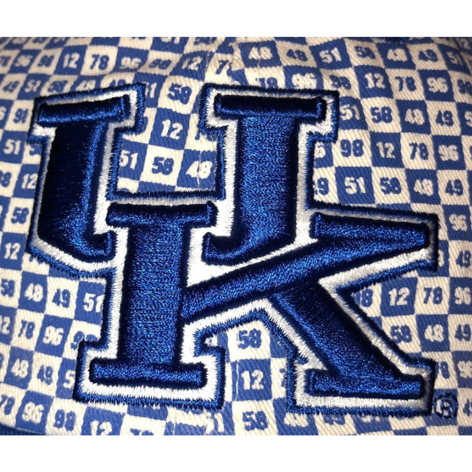 Nike VINTAGE Nike Kentucky Wildcats Fitted Baseball Cap Men One Size White Blue University College Hat Size ONE SIZE - 2 Thumbnail