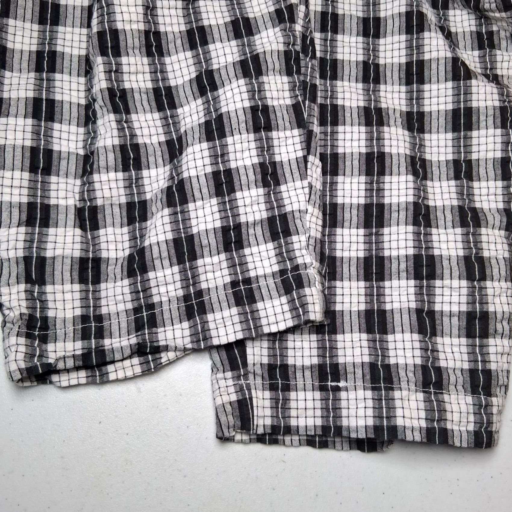 Vintage VINTAGE Fashion Bug Pants Womens 22 Black Plus Size 22W 24W White Plaid Seersucker Elastic Size 40" / US 18 - 7 Thumbnail