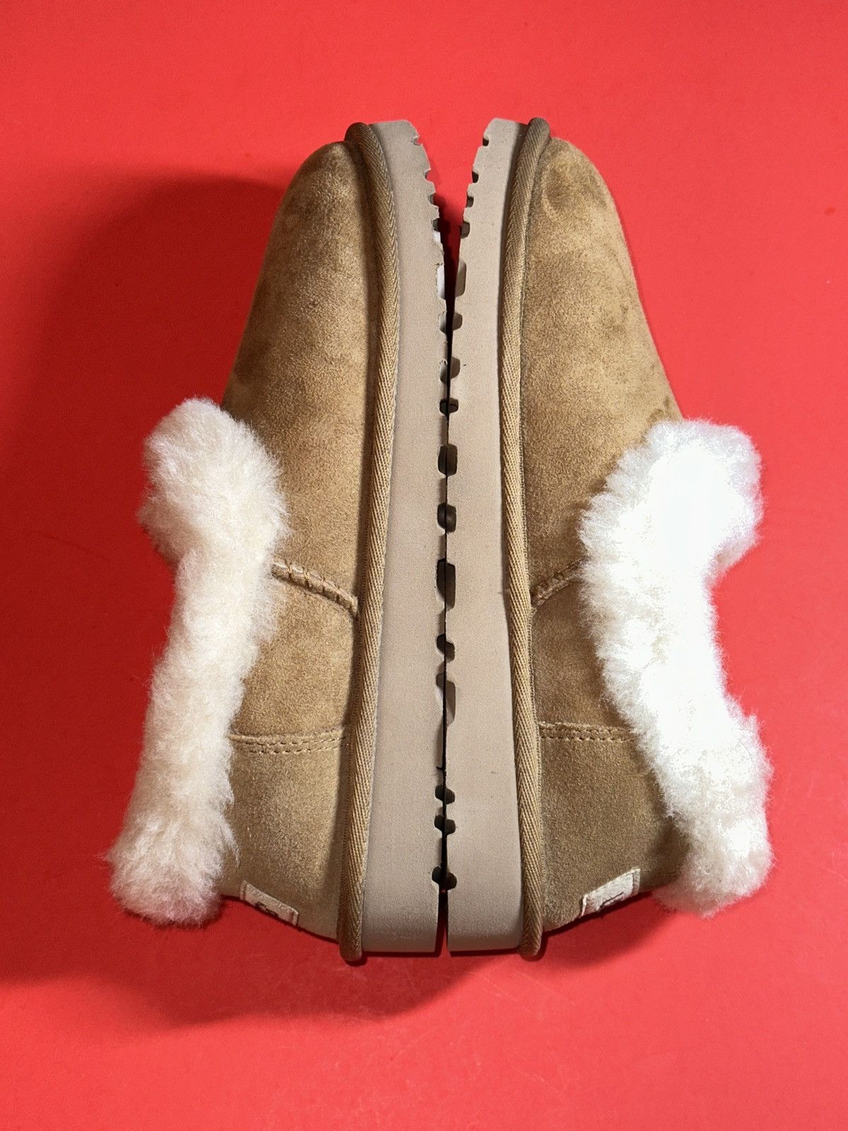 Ugg UGG Womens 7 Nita Suede Sheepskin Slip-On Slippers Chestnut Size US 7 / IT 37 - 6 Thumbnail