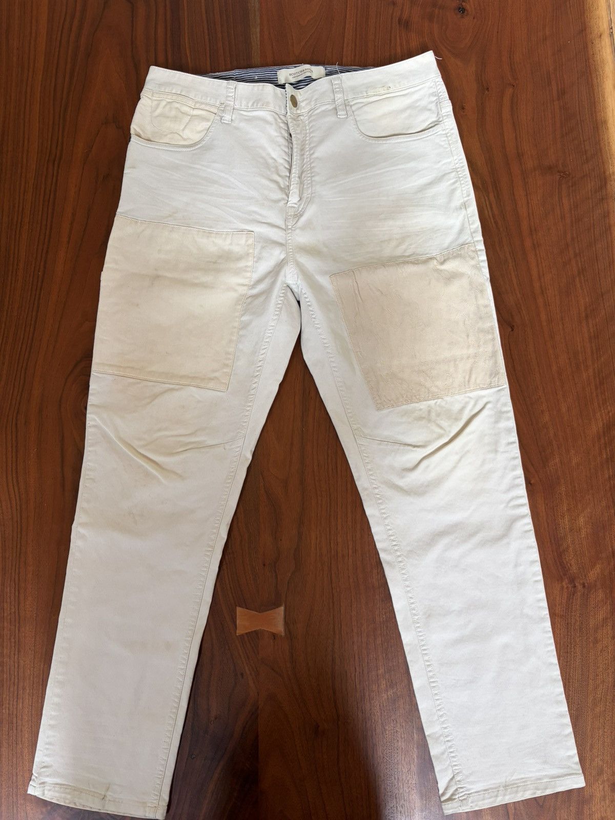 Scotch & Soda Scotch & Soda Off-White Cotton Pants Size US 32 / EU 48 - 1 Thumbnail