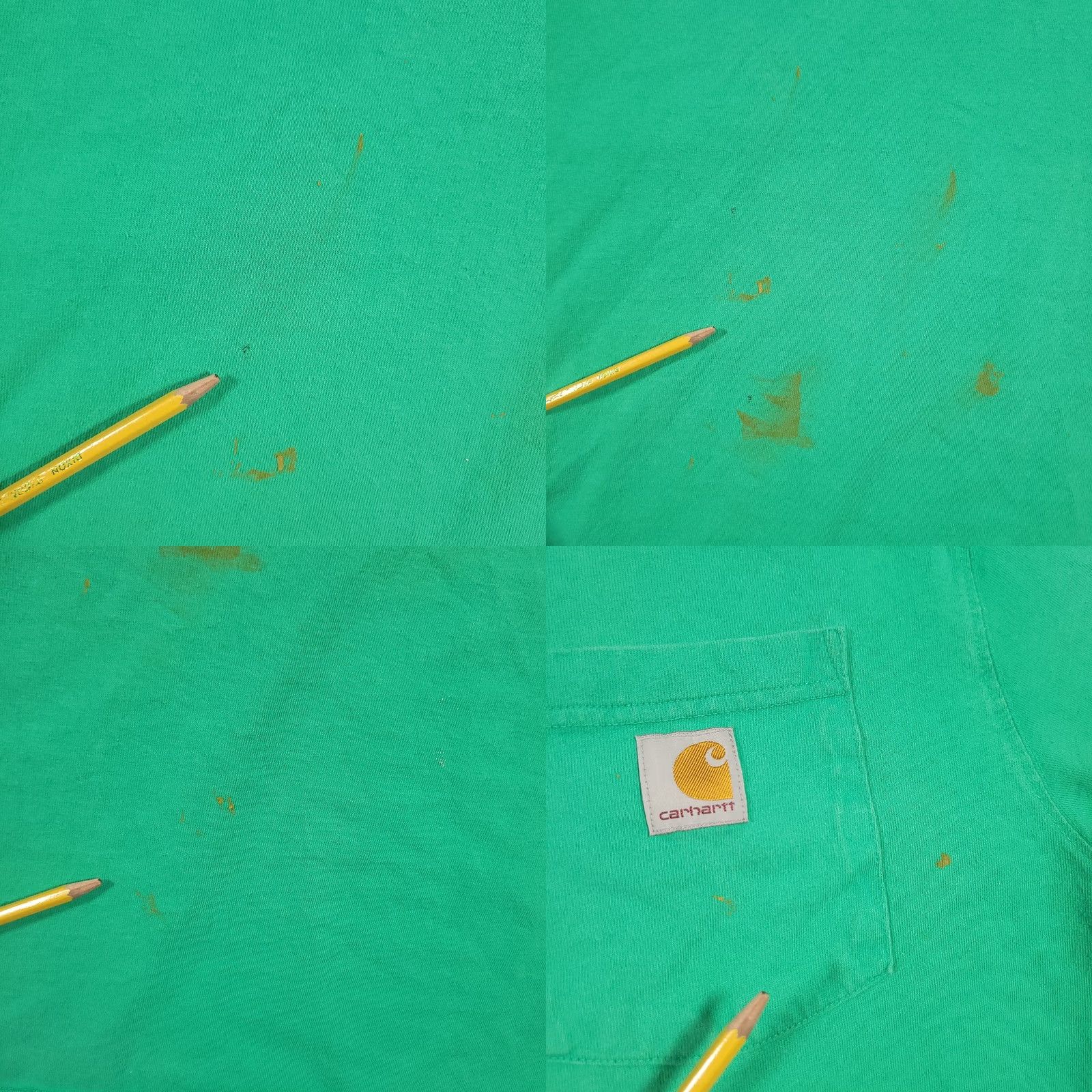 Carhartt Carhartt Shirt Mens Large Green Pocket Paint Distressed Short Sleeve Tee Size US L / EU 52-54 / 3 - 8 Thumbnail