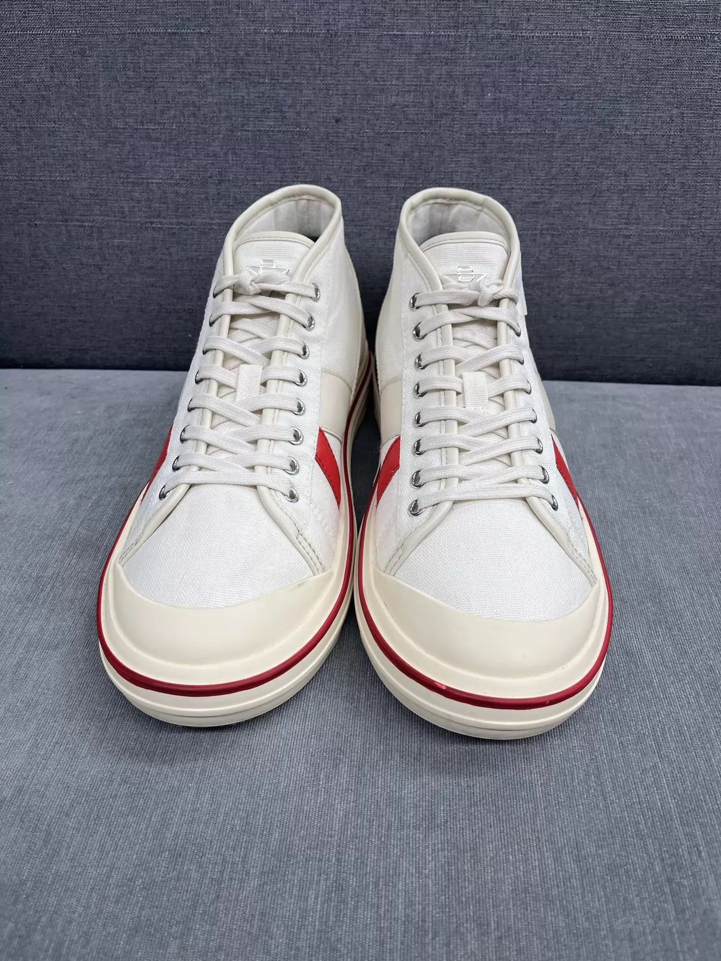 Bottega Veneta BV Eliot Round Toe Lace-Up Mid-Top Canvas Sneaker 43 99 New Size US 10 / EU 43 - 2 Thumbnail