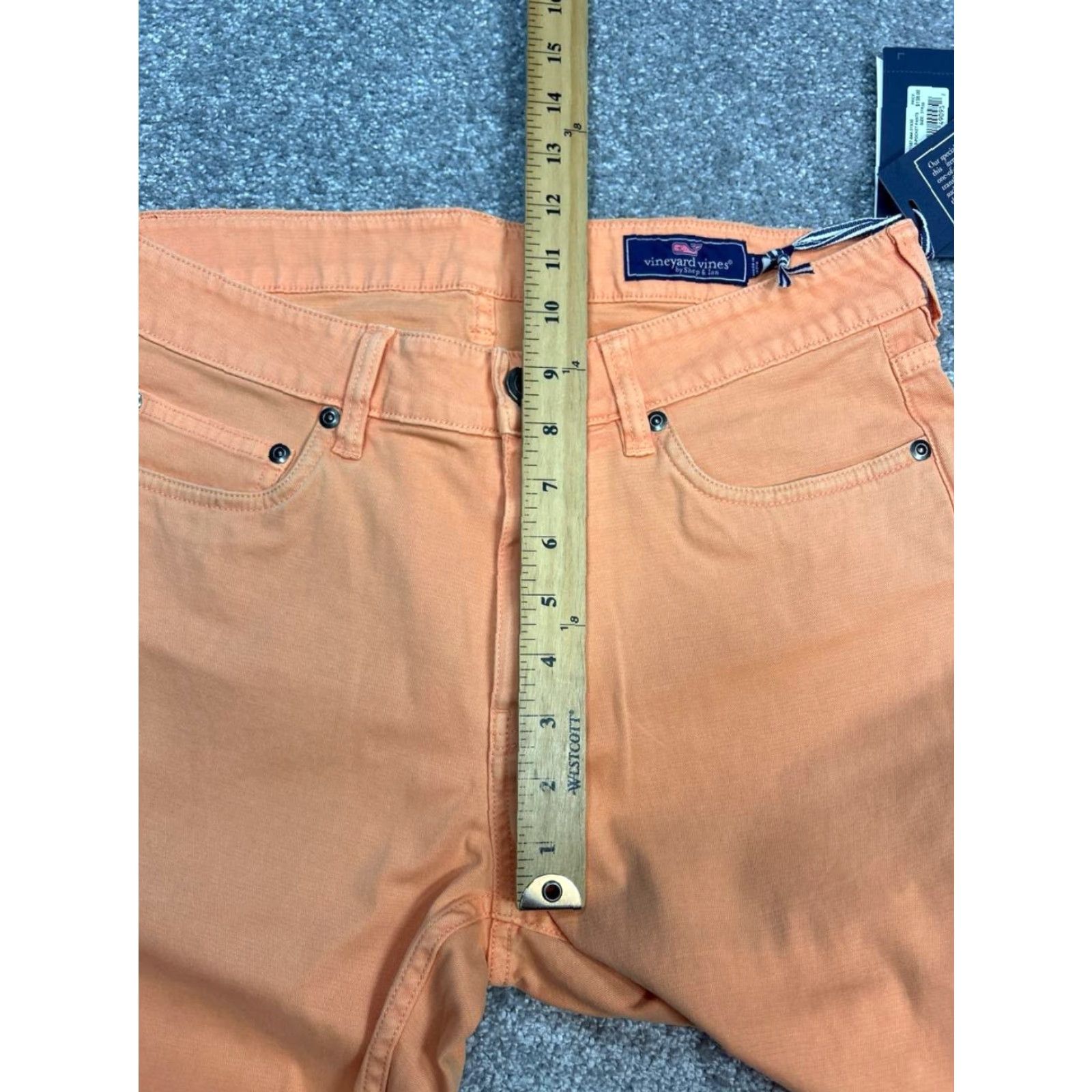 Vineyard Vines Vineyard Vines Broken Twill 5 Pocket Pants Men 31 Orange Cotton Stretch Straight Size US 31 - 4 Thumbnail