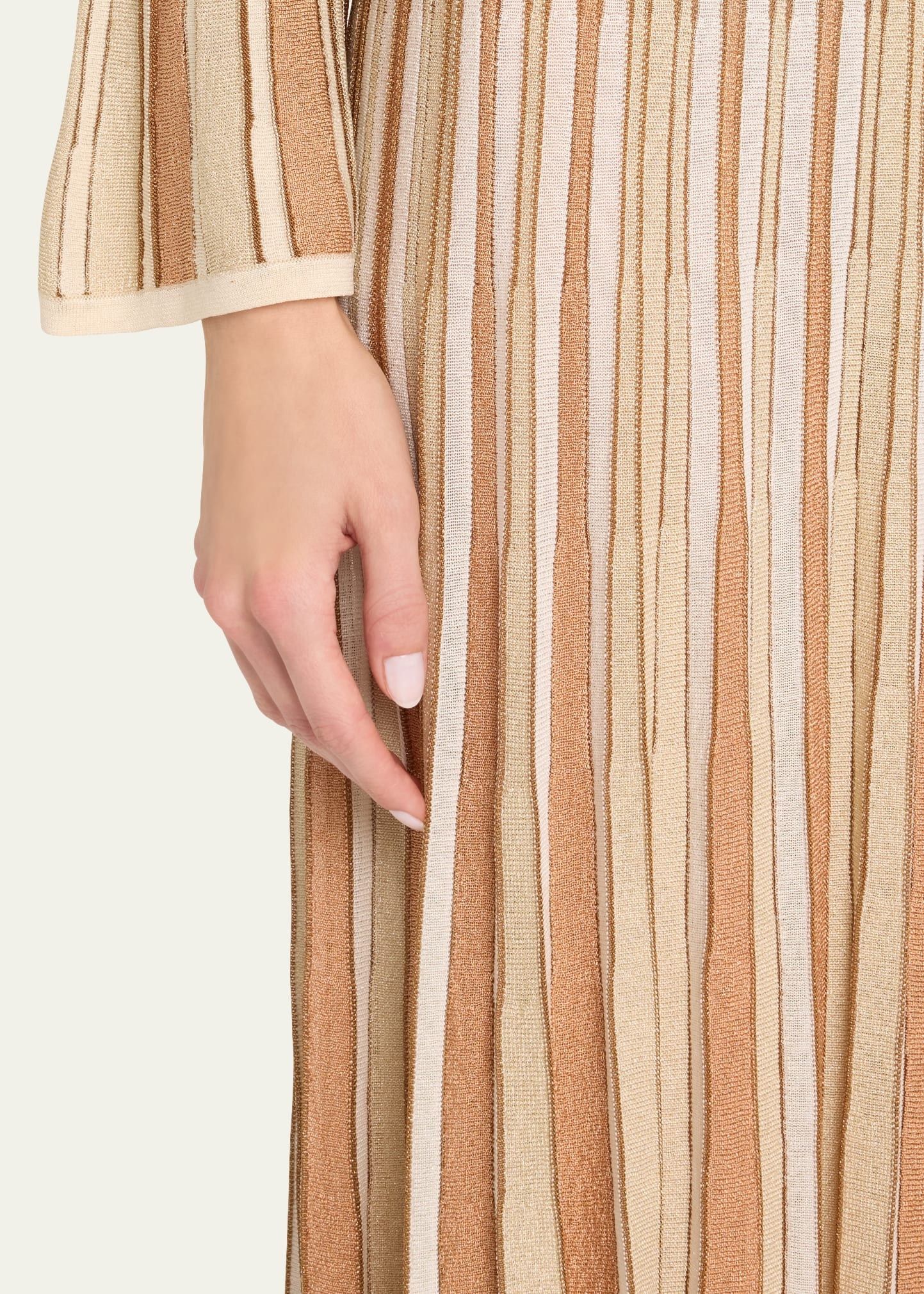 Zimmermann oc11z1025 Crush Metallic Stripe Skirt in Multicolor Size 27" / US 4 / IT 40 - 5 Thumbnail