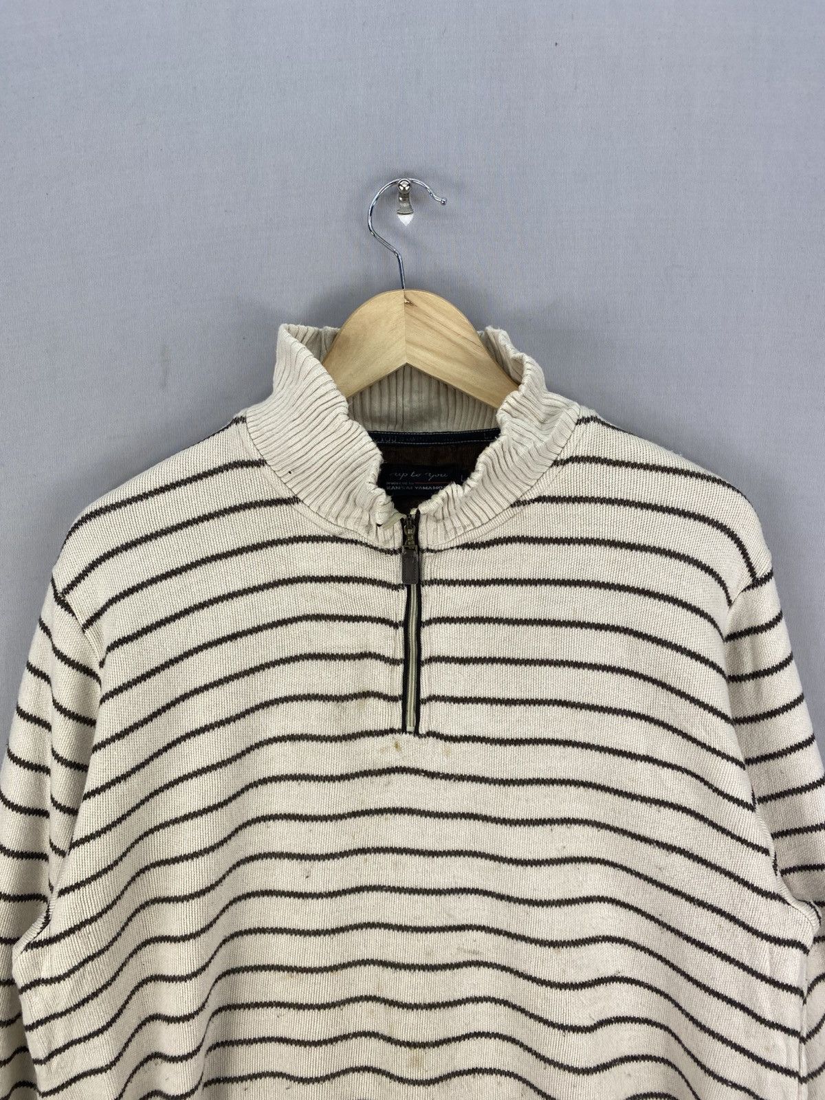 Kansai Yamamoto Up To You By Kansai Yamamoto Quarter Zipper Knitwear Size US L / EU 52-54 / 3 - 7 Thumbnail