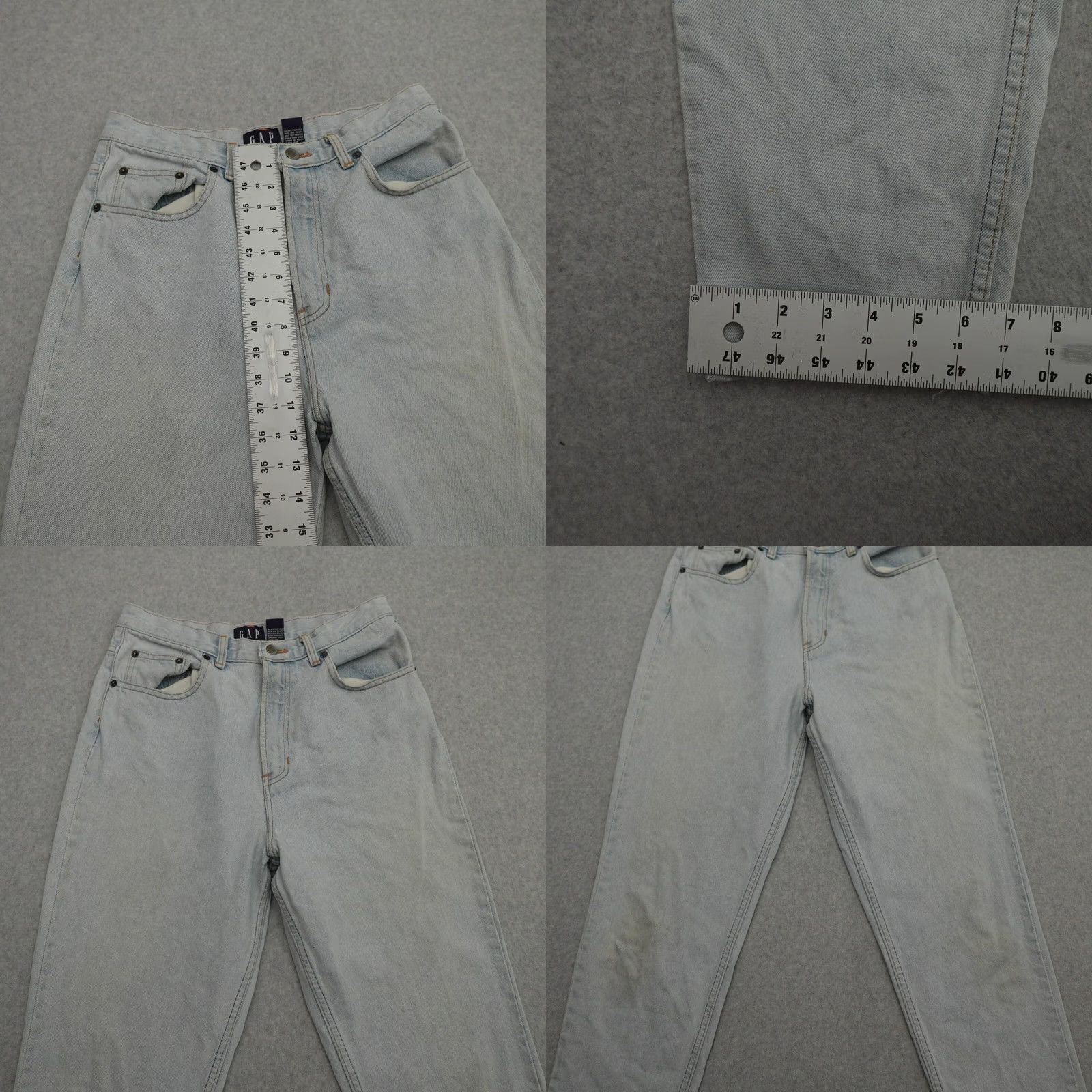 Gap Vintage Gap Jeans Womens 12 Long (12x32) Light Wash Classic Fit Frayed Denim Size 34" / US 12 / IT 48 - 8 Thumbnail