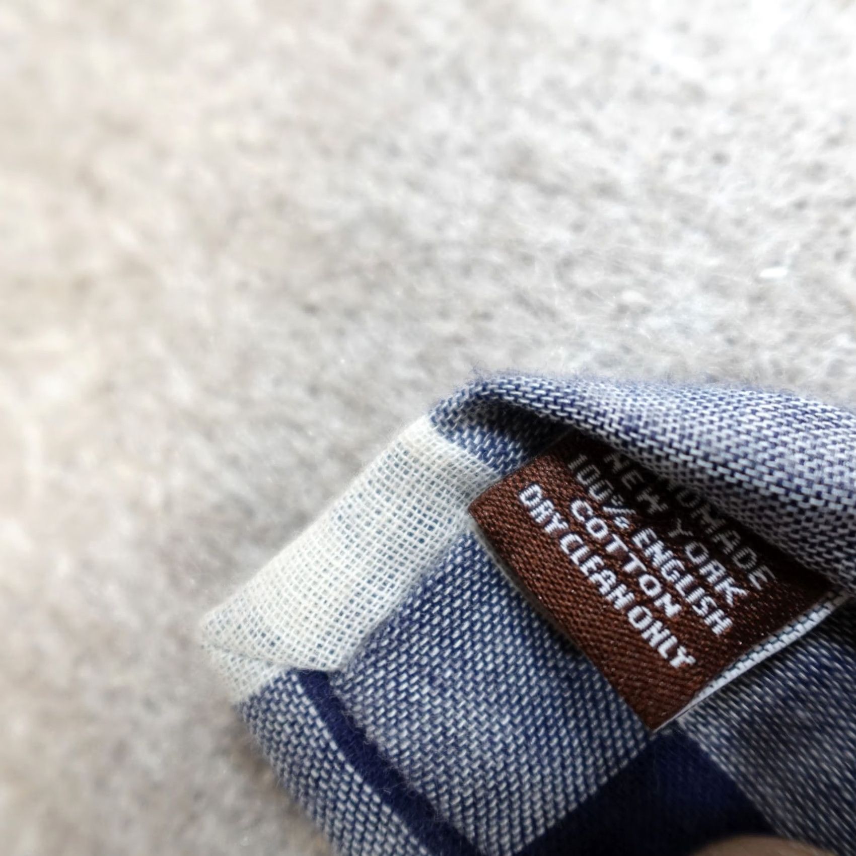 Vintage Alexander Olch Tie Blue Plaid 100% Cotton Handmade in New York Men Tie Skinny 57"-60" Blue Plaid NS Size ONE SIZE - 6 Thumbnail