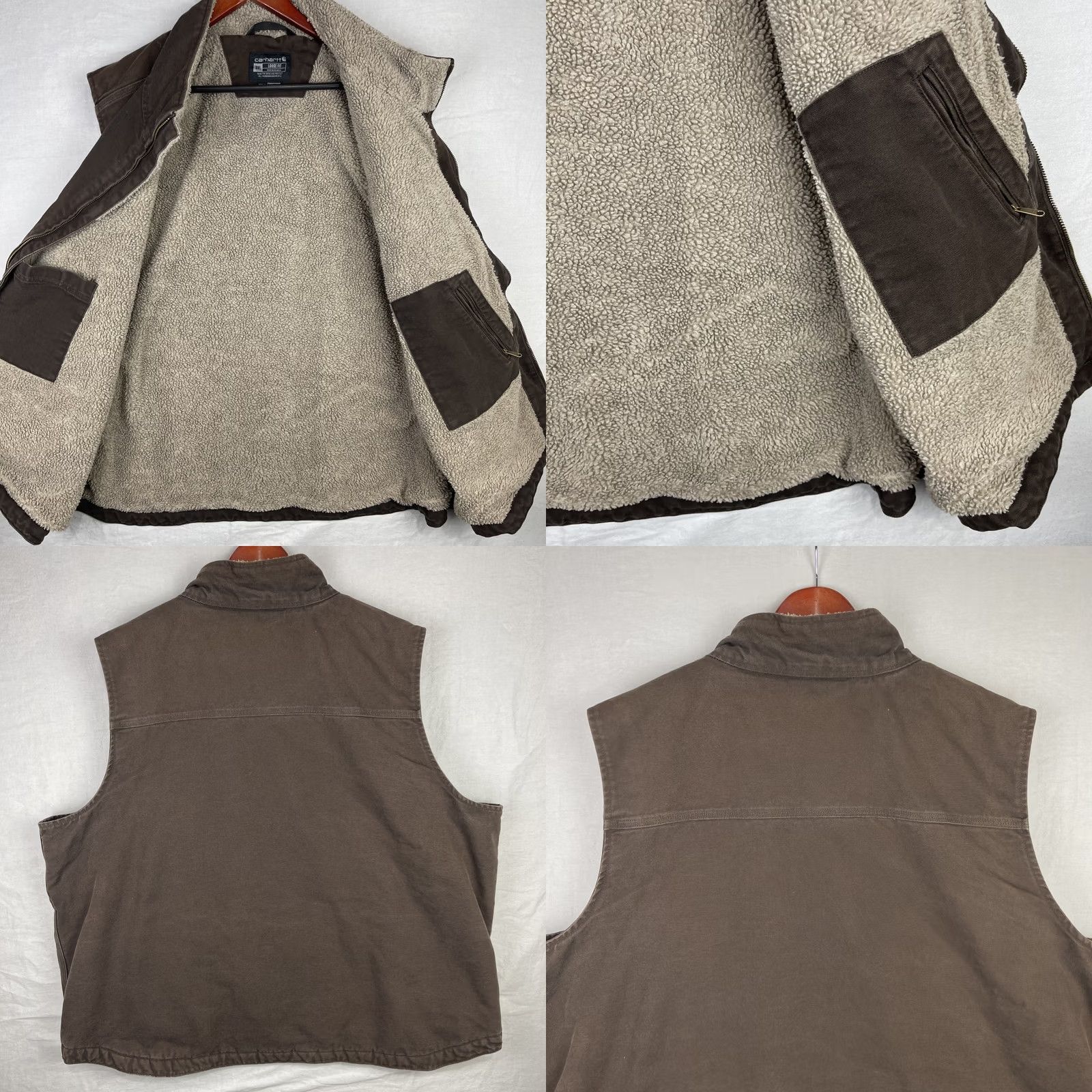 Carhartt Carhartt Vest Mens 3XL Brown Duck Canvas Lined Zip Up 0V4277-M Size US XXL / EU 58 / 5 - 8 Thumbnail