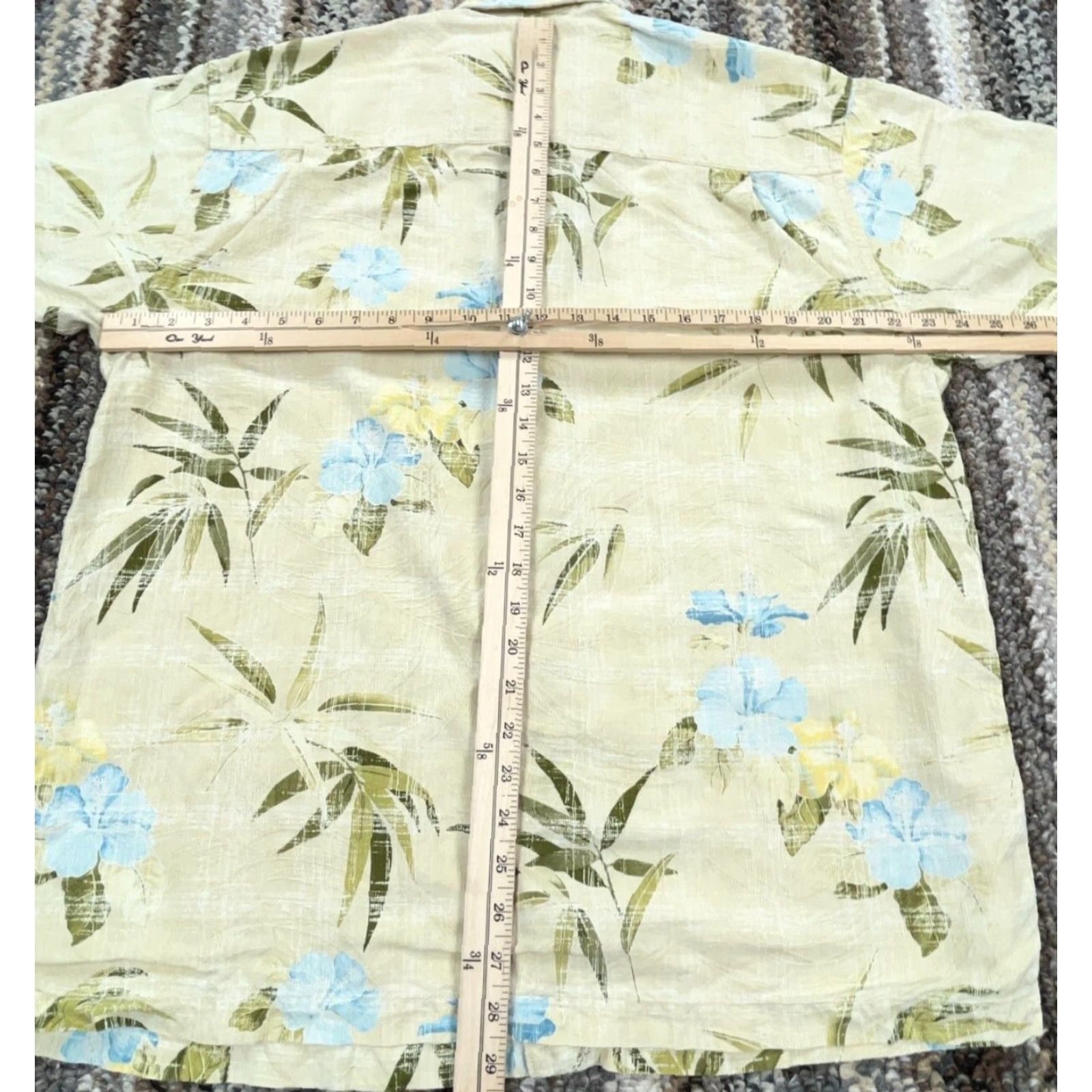 Tommy Bahama Tommy Bahama Shirt Men XL Yellow Button Up Silk Floral Print Hawaiian Tiki Camp Mens Size US XL / EU 56 / 4 - 5 Thumbnail