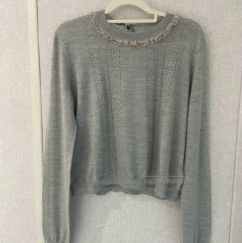 Miu Miu Miu Miu Gray Cashmere Sweater for Women . Size XL / US 12-14 / IT 48-50 - 2 Thumbnail