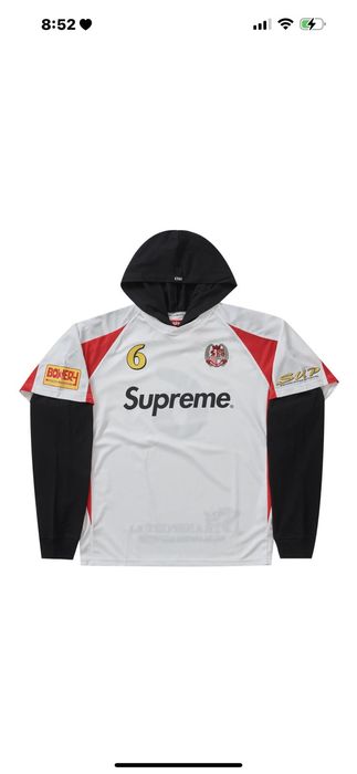 Supreme Sold!! Supreme Hooded Soccer Jersey | Grailed