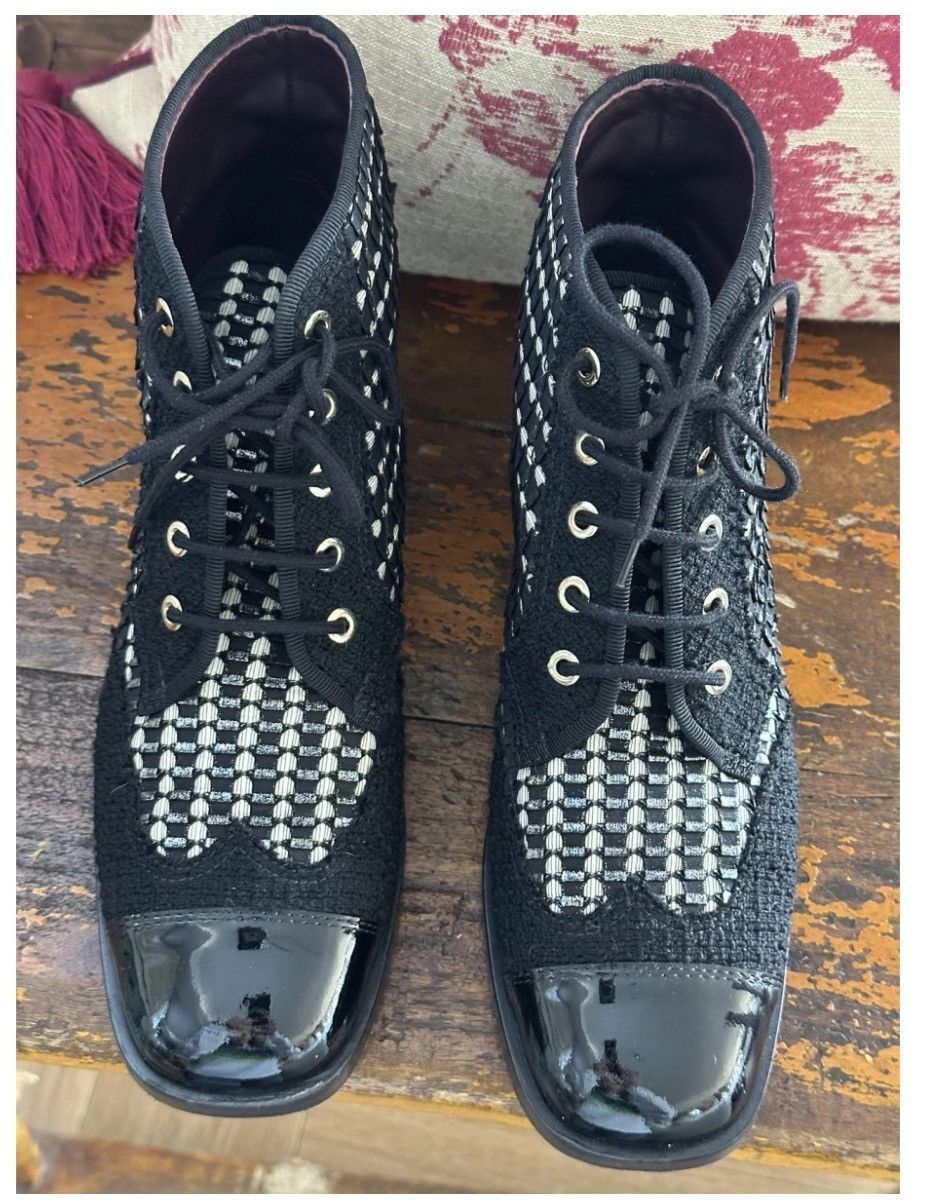 Chanel Tweed Ankle Boots made in Italy Size US 7 / IT 37 - 9 Thumbnail