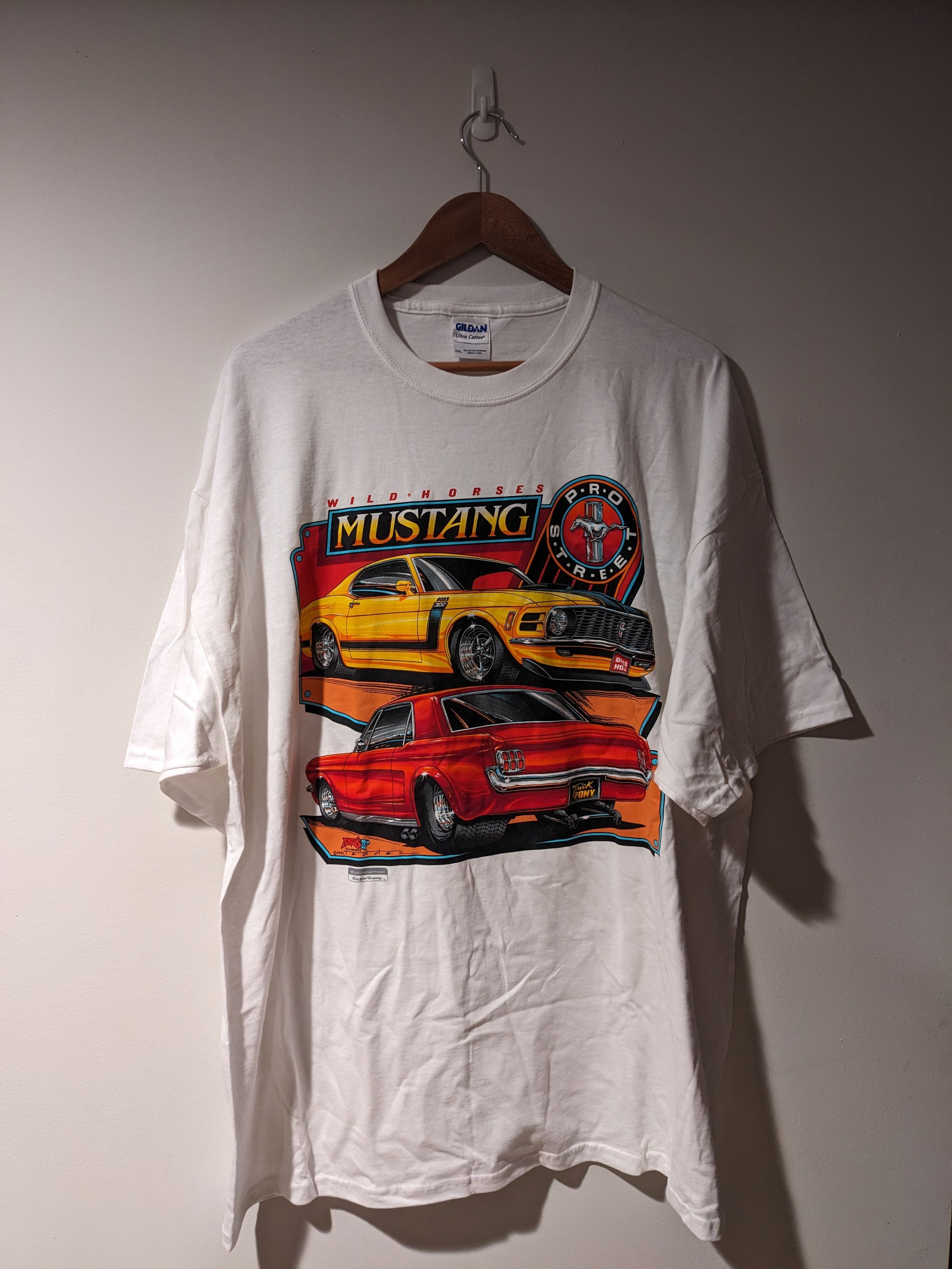 Mustang × Vintage Vintage Mustang Wild Horses Pro Street Racing XXL T-Shirt Size US XXL / EU 58 / 5 - 1 Thumbnail