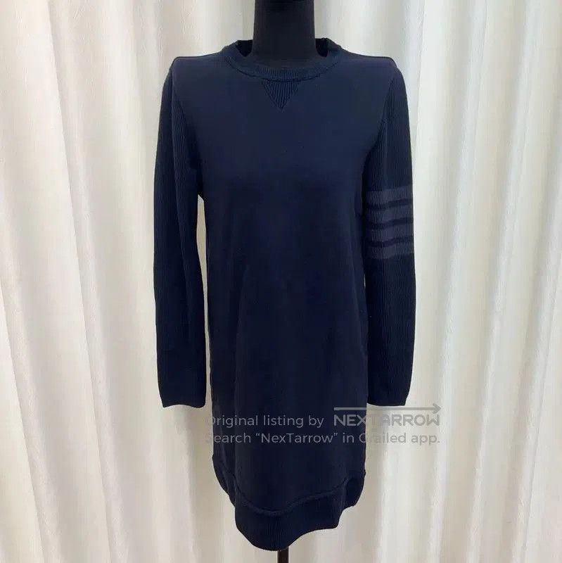 Thom Browne Thom Browne Navy Cotton Dress for Women . Size S / US 4 / IT 40 - 1 Thumbnail