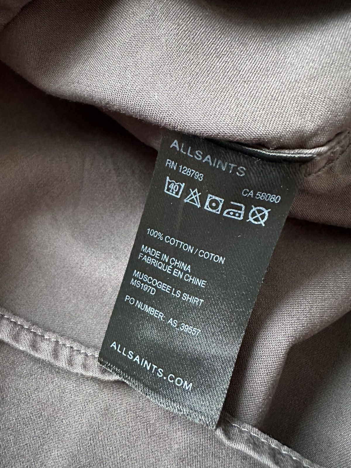 Allsaints shirts for men allsaints medium gray long sleeve Size US M / EU 48-50 / 2 - 8 Thumbnail