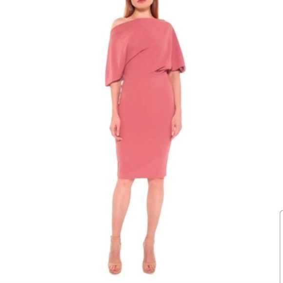 Other Alexia Admor Dress Drapey Shoulder Medium Dusty Rose Drapey Size M / US 6-8 / IT 42-44 - 1 Thumbnail
