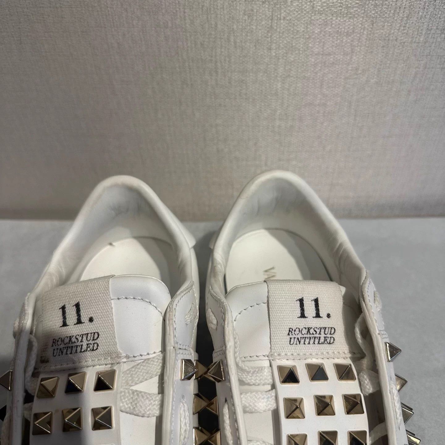 Valentino Valentino Studded White Sneakers 36 EU 99 New Size US 5 / IT 35 - 3 Thumbnail