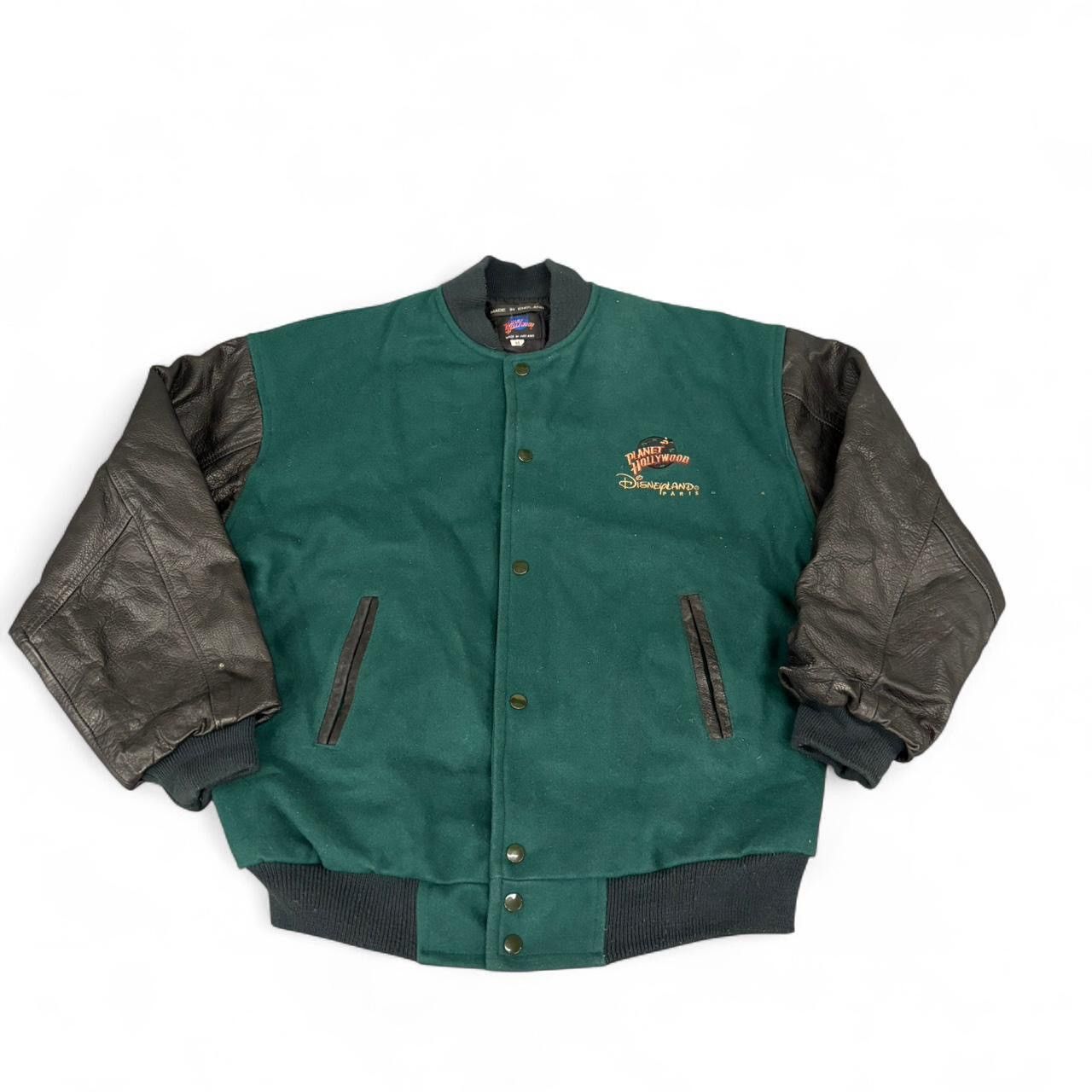 Planet Hollywood 90s Disney Planet Hollywood Paris Varsitywool leather jacket Size US M / EU 48-50 / 2 - 2 Thumbnail