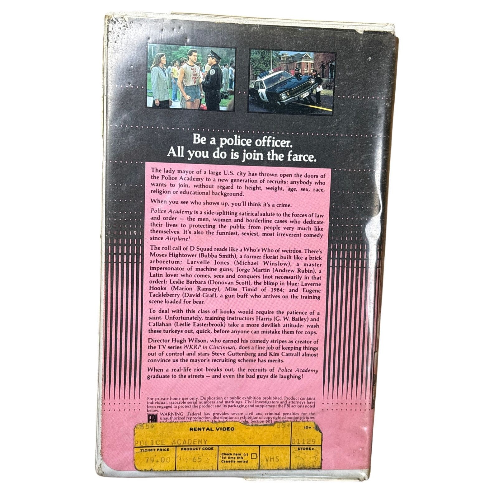 Warner Bros Vintage 1984 Police Academy Warner Home Video Clamshell Size ONE SIZE - 2 Thumbnail