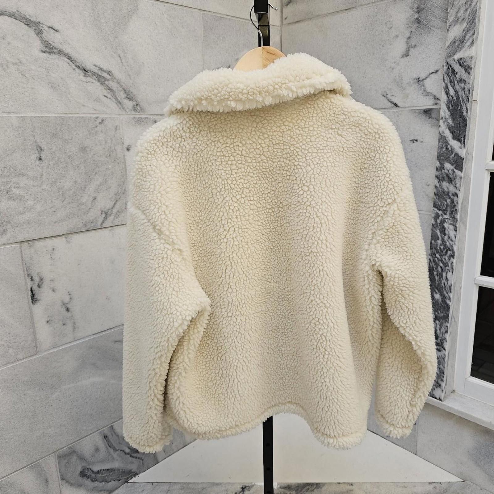 Nike Nike Women's Cream Sherpa Jacket Size S / US 4 / IT 40 - 7 Thumbnail