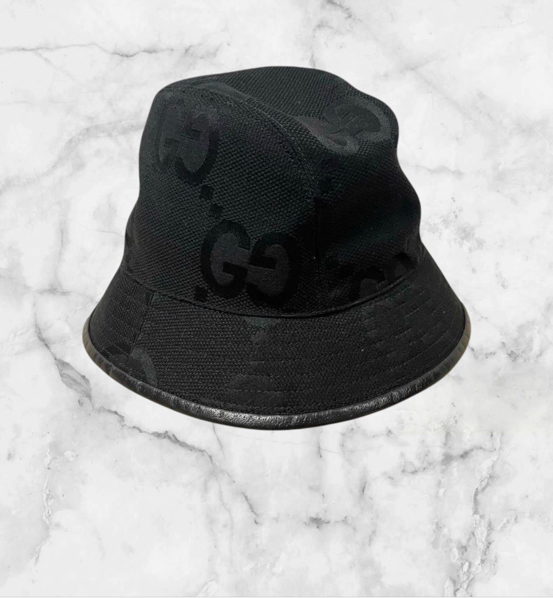 Gucci Monogram Black and Cream Bucket Hat Gucci Monogram Bucket Hat | Grailed main image 3