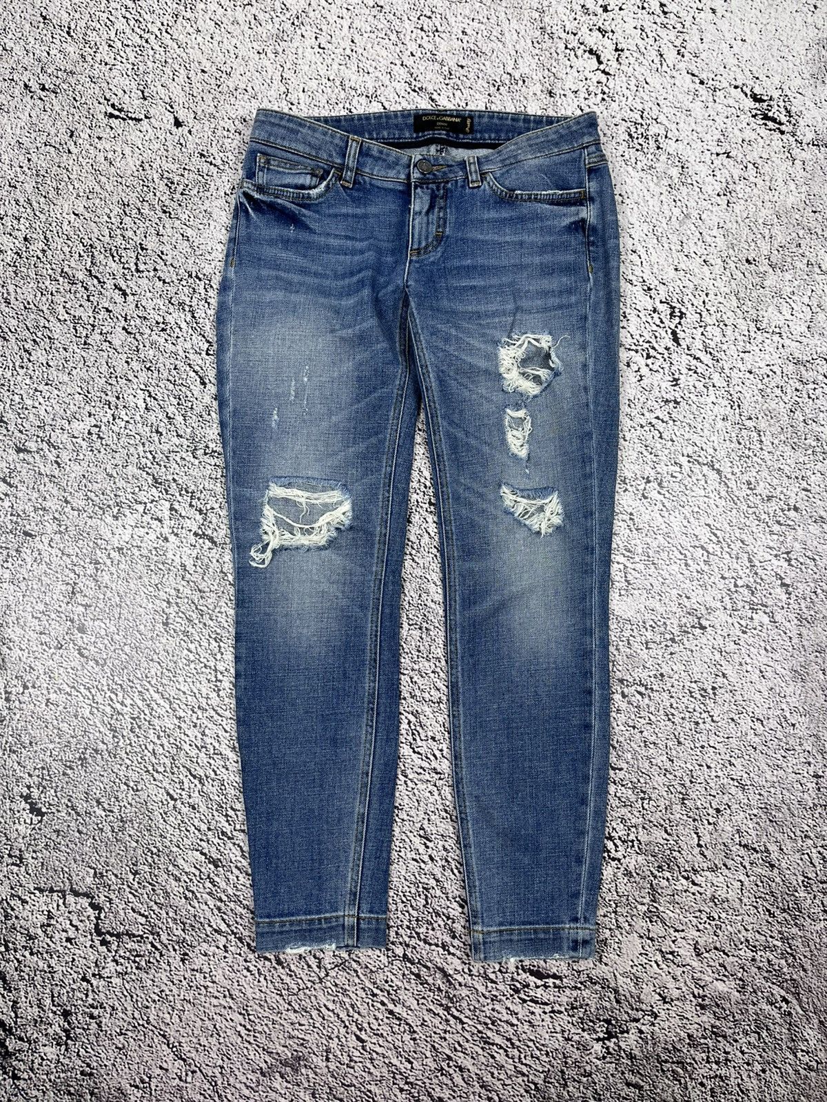 Dolce & Gabbana Dolce & Gabbana Pretty Distressed Ripped Denim Jean Size 27" / US 4 / IT 40 - 1 Thumbnail