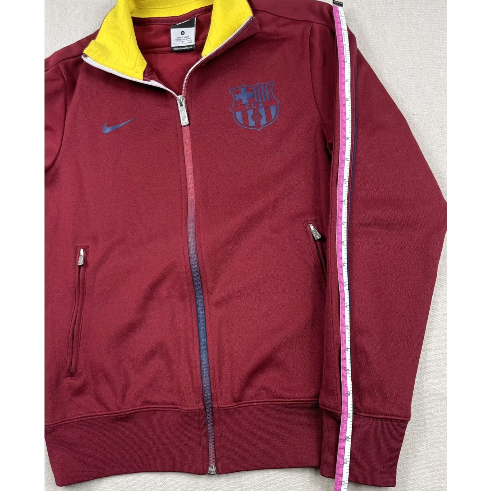 Nike Nike Barcelona Barca Futbol Jacket Soccer FCB Full Zip Jersey Long Sleeve Sz S Shirt Men Red Blue Track Jacket Size US S / EU 44-46 / 1 - 5 Thumbnail