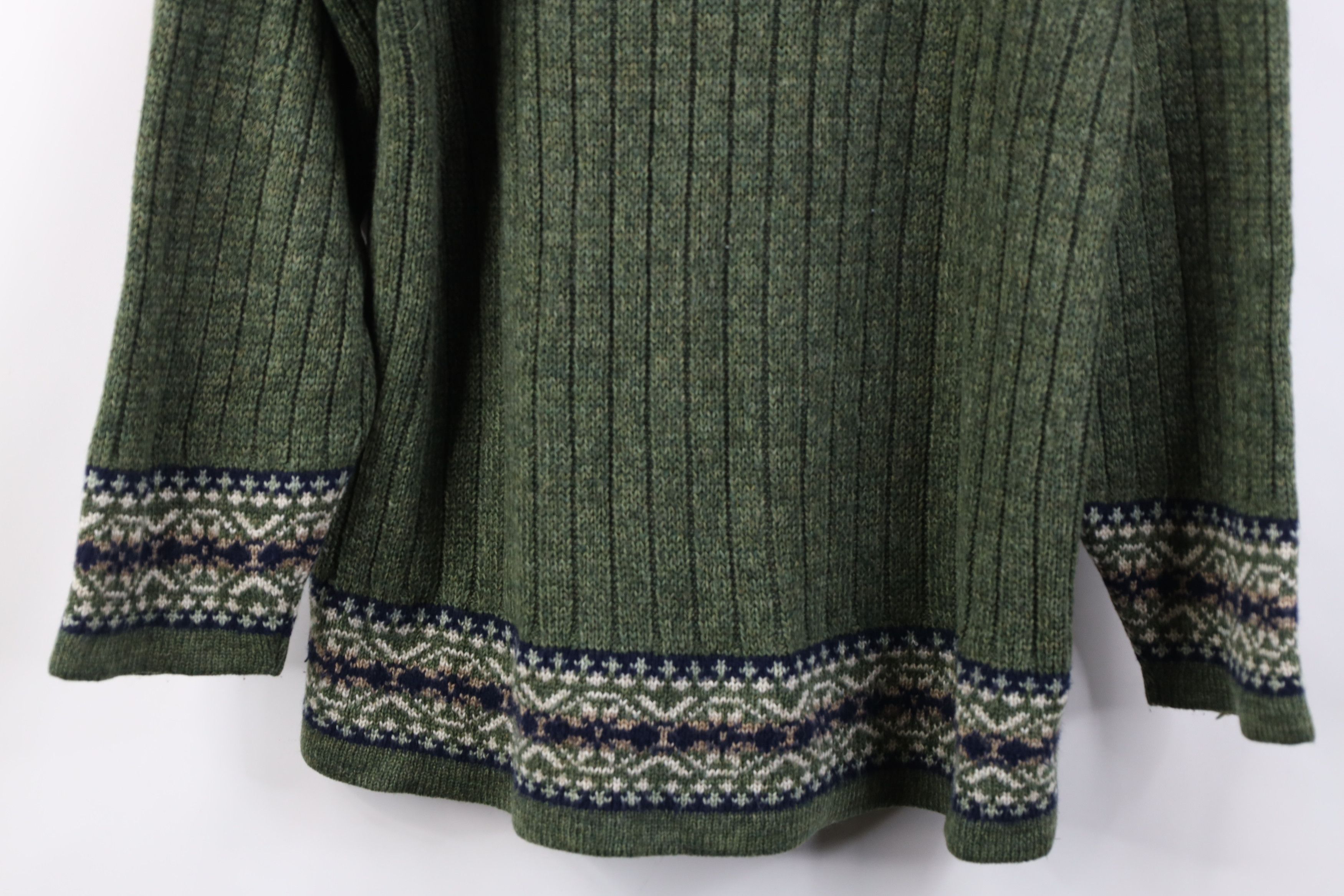 Vintage Vintage 90s Streetwear Distressed Fair Isle Knit Sweater USA Size XXL / US 16-18 / IT 52-54 - 3 Thumbnail