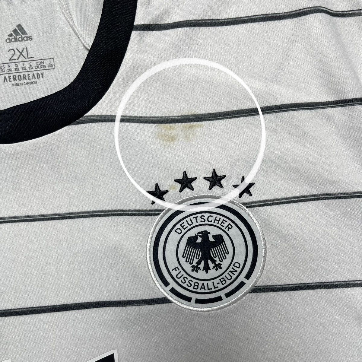 Adidas GERMANY ADIDAS 2020 EURO FOOTBALL HOME JERSEY #11 WERNER Size US XXL / EU 58 / 5 - 4 Thumbnail