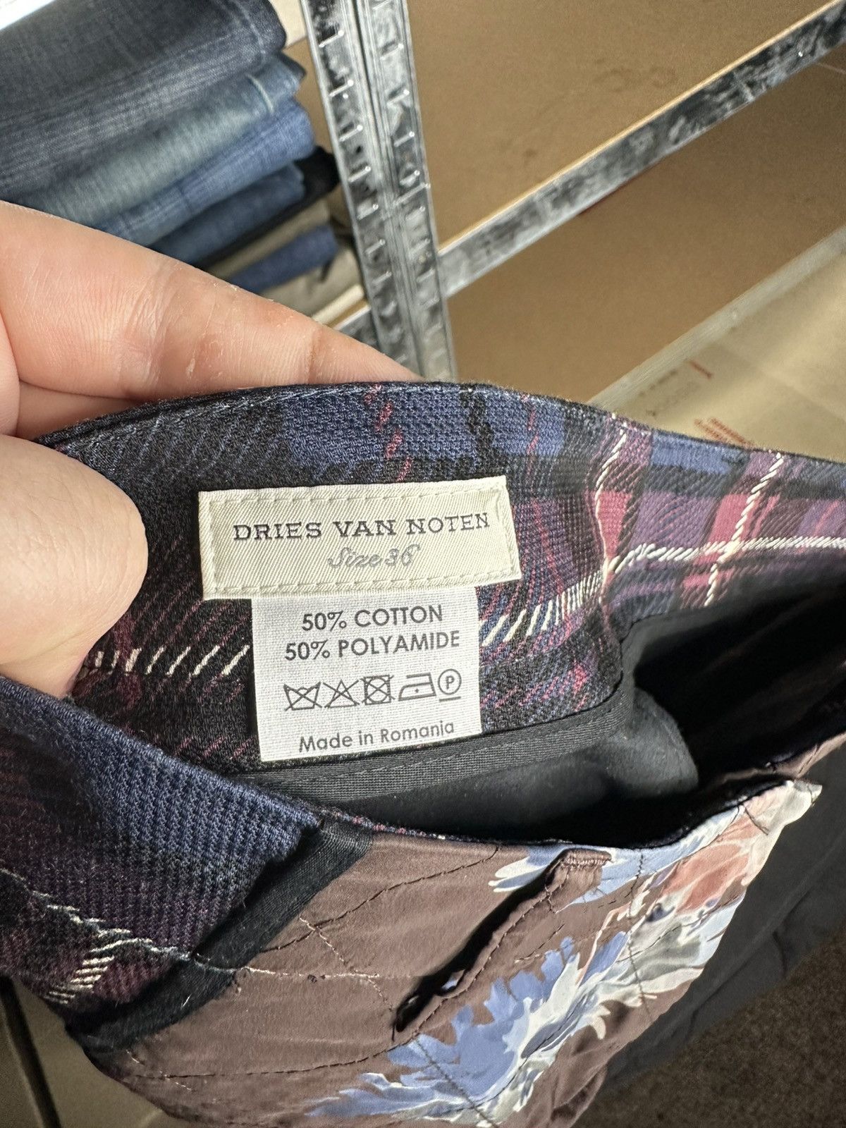 Dries Van Noten Dries Van Noten Quilted Floral Plaid Pants Size 36 Size 26" / US 2 / IT 38 - 8 Thumbnail