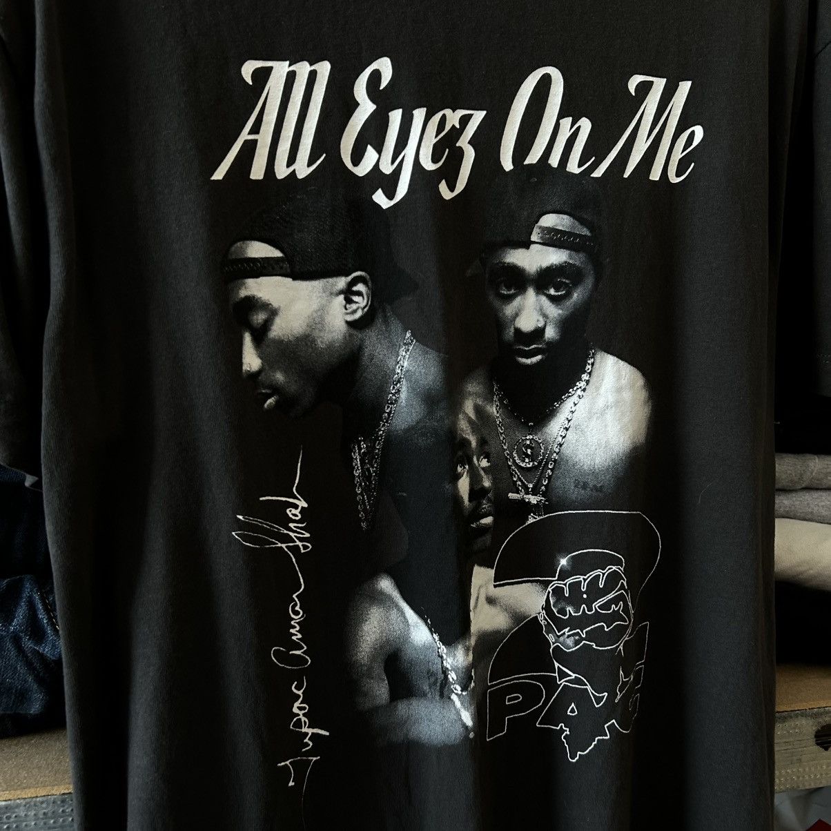 Rap Tees Mens Tupac 2Pac All Eyes On Me Rap Tee big logo Size US S / EU 44-46 / 1 - 2 Thumbnail