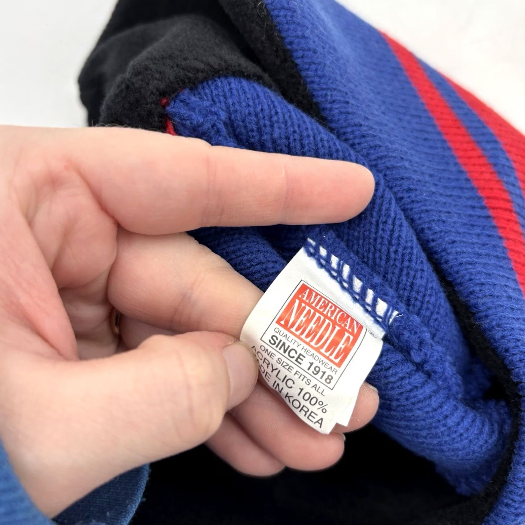American Needle PHILADELPHIA 76ERS BEANIE AUTHENTIC CUFFED AMERICAN NEEDLE OSFA NEW Blue Striped Beanie Mens One Size Winter Spring Summer Fall Size ONE SIZE - 8 Thumbnail
