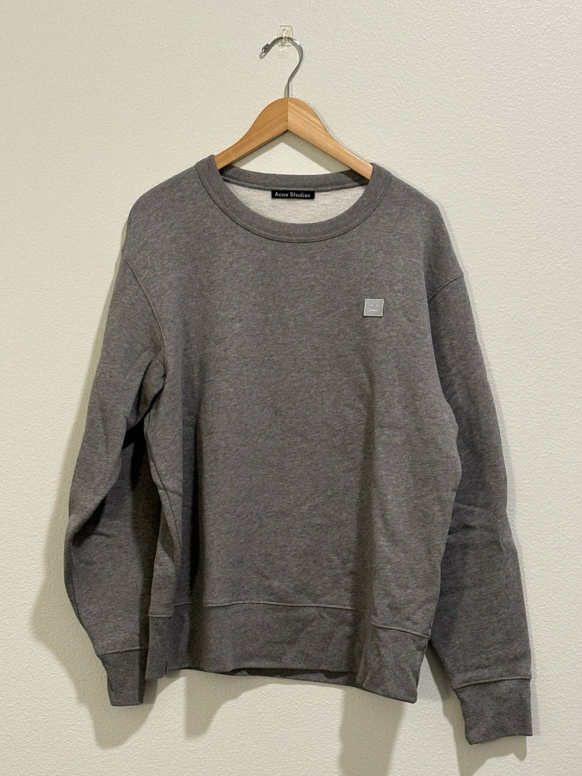 Acne Studios Acne Studios Fairview Face Grey Sweatshirt Size Large Size US L / EU 52-54 / 3 - 1 Thumbnail