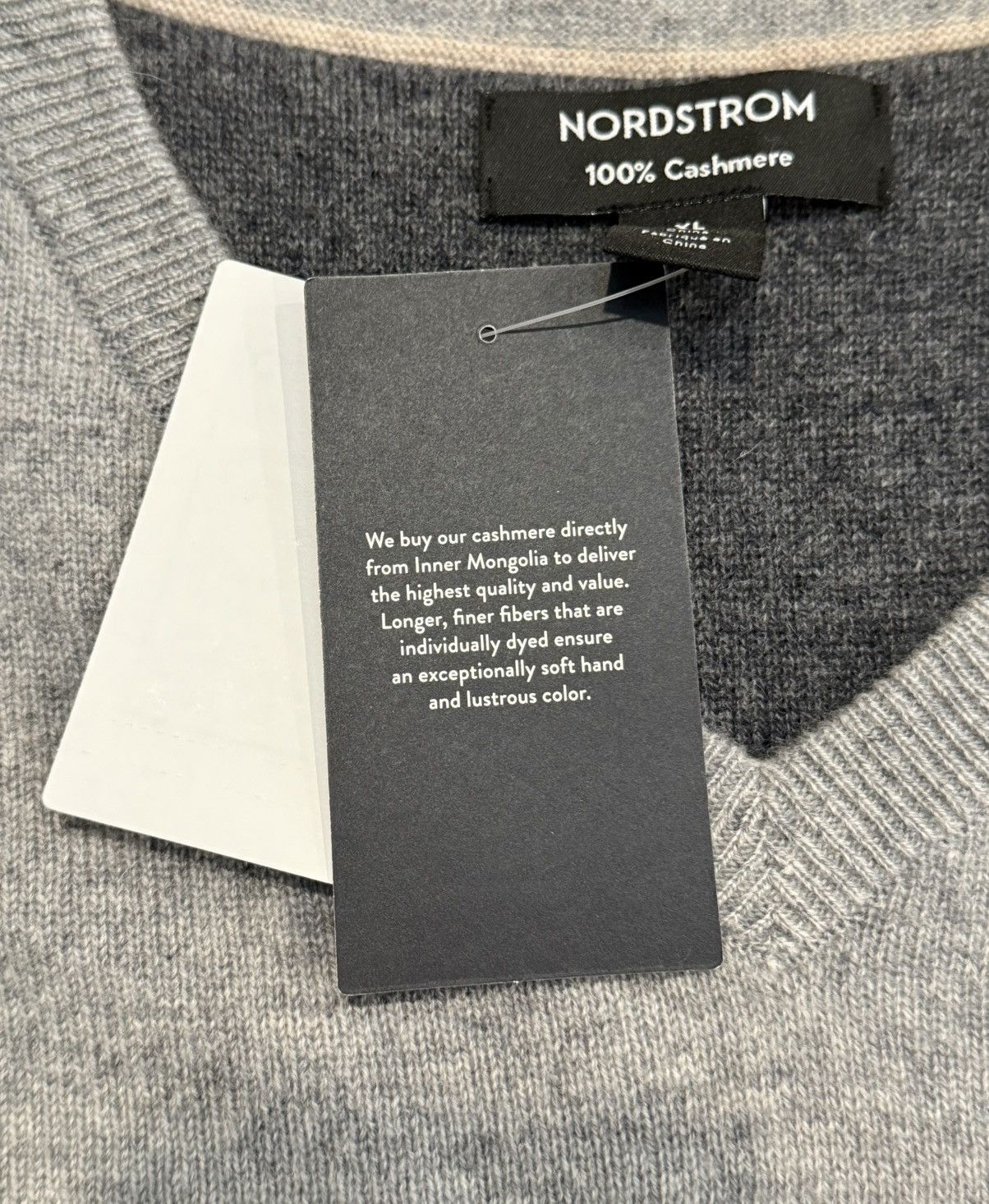 Nordstrom NORDSTROM 100% Cashmere Crewneck Grey Sweater NWT XL Size US XL / EU 56 / 4 - 4 Thumbnail