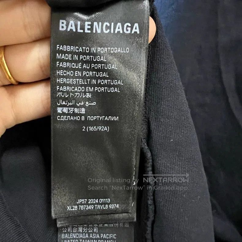 Balenciaga Balenciaga Back Print Short Sleeve Tee. Size US M / EU 48-50 / 2 - 4 Thumbnail